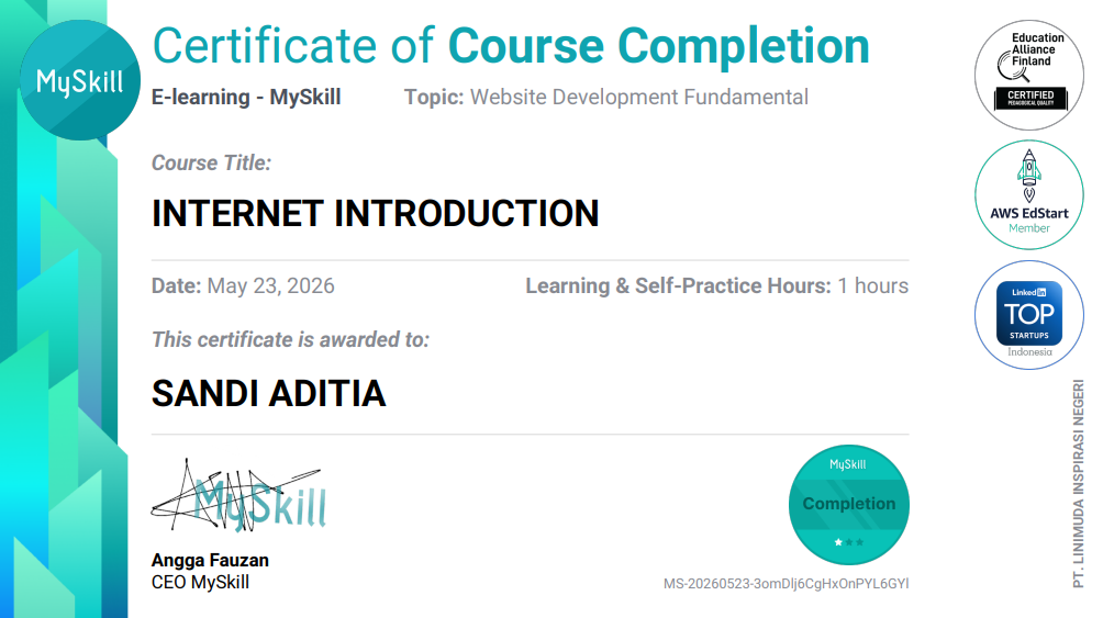 MySkill Internet Introduction